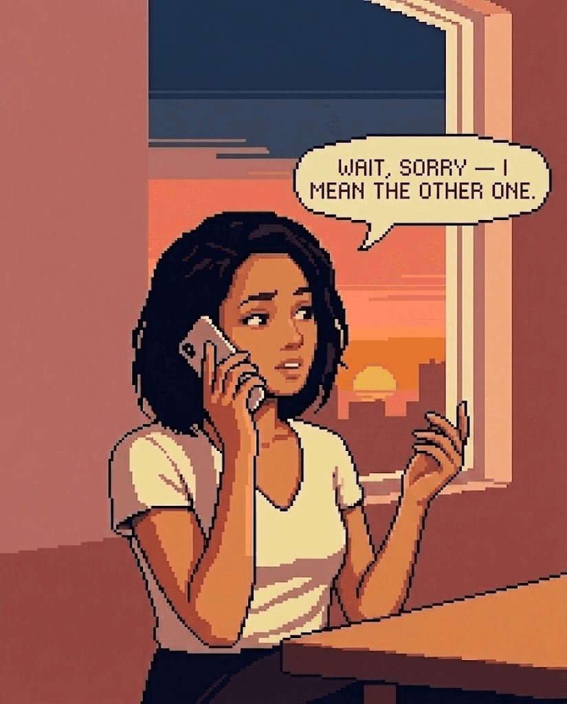 Caller clarifying thought to the other one