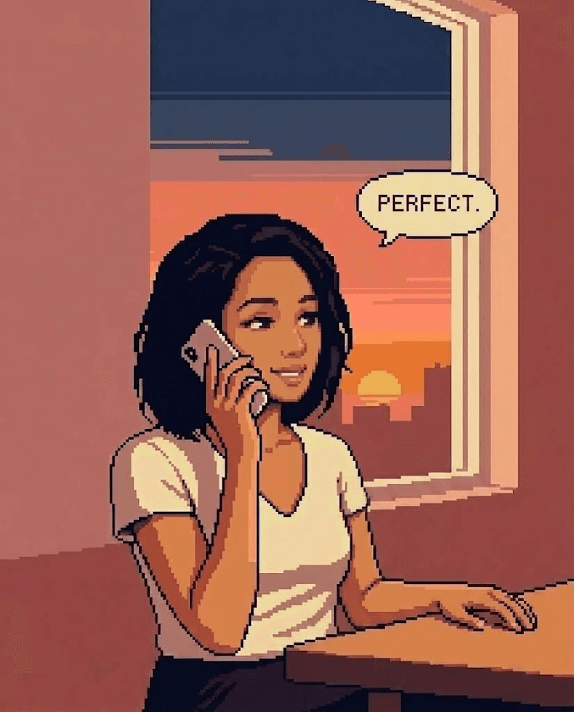 Caller satisfied and saying perfect